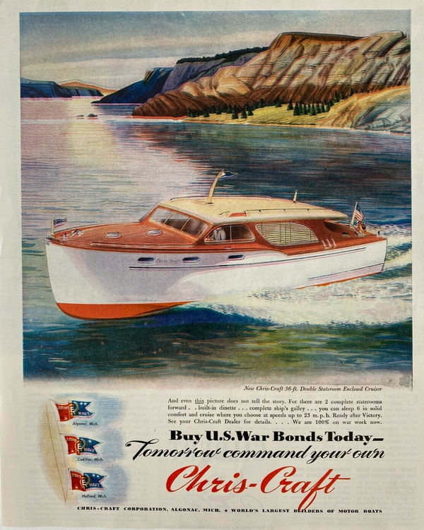 Chris-Craft Boats - 1943 CHRIS-CRAFT AD